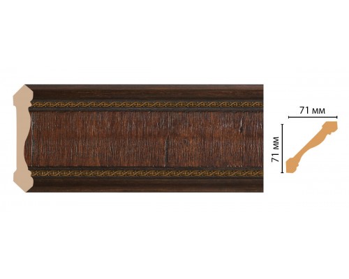 Плинтус потолочный DECOMASTER 172-2 (71*71*2400мм)