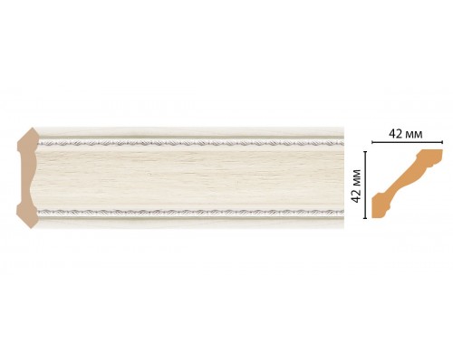 Плинтус потолочный DECOMASTER 180-15 (42*42*2400мм)