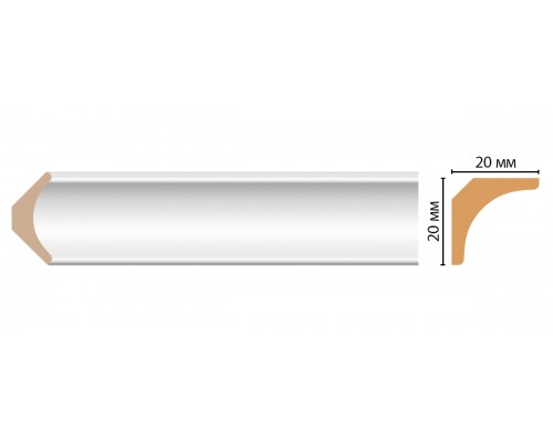 Плинтус потолочный DECOMASTER D133-114 (20*20*2400мм)