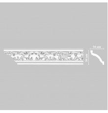 Плинтус потолочный с рисунком DECOMASTER 95292F гибкий (94*94*2400мм)