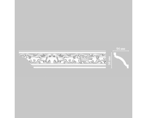 Плинтус потолочный с рисунком DECOMASTER 95292F гибкий (94*94*2400мм)