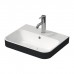 Duravit Happy D.2 Plus Раковина накладная, 50х40см., с 1 отв., выпуск с керамической крышкой, WonderGliss, цвет: Anthracite matt/белый. 23605061601
