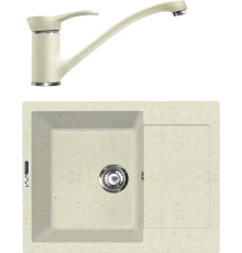 Комплект Мойка кухонная Lava L7.VNL vanilla + Смеситель SG04 VNL vanilla