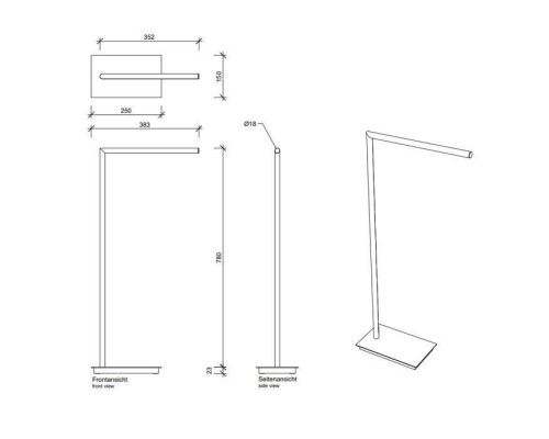Decor Walther Straight 1 Полотенцедержатель 38xh80см, напольный, цвет: хром. 0504000 Decor Walther Straight 1 Полотенцедержатель 38xh80см, напольный, цвет: хром. 0504000