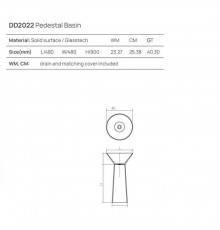 Dea Design Pedestal Basin Раковина напольная d48хh90см, цвет: classic green. DD2022 480 R6