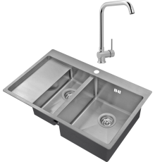 Комплект Мойка Zorg Inox R 5844 + Смеситель MEGA Ege MG-PL10 хром