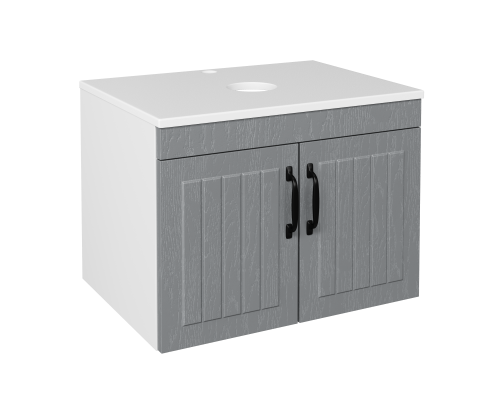 Тумба под раковину со столешницей DIWO Сочи 60 подвесная, антрацит