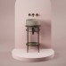 Artceram Vogue Металлическая структура Oslash;44хh72,5см, напольная, с раковиной, с мраморной столешницей и полочкой, цвет: moka/matera. COL001 41 00, ACA058 56, TFA011 92, TFA012 92