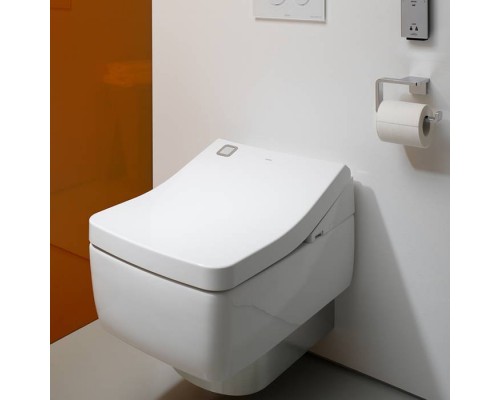 TOTO SG Унитаз подвесной 39x58.2x33.9см, безободковый, CeFiONtect, Tornado Flush цвет: белый с пластиковой панелью цвет: белый. CW512YR,  9AE0017