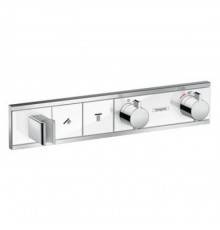 Hansgrohe RainSelect Смеситель для душа, термостатический, 2 источника, СМ, внешняя часть, цвет: белый/хром. 15355400