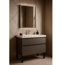 Тумба с раковиной STWORKI Родос 80 напольная, графит