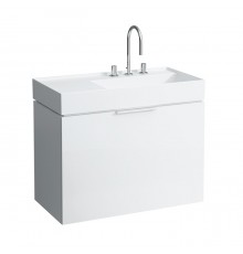 Laufen Kartell Тумба с раковиной, 89.5х45.5х61.5см, с 1 выдвиж. ящиком с полкой, с сифоном, покрытие LLC, цвет: белый глянцевый. 4.0760.1.033.631.1,  8.1033.9.400.158.1