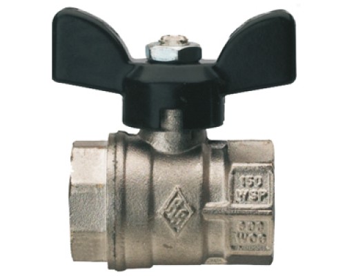 Шаровой кран Rubinetterie Bresciane полнопроходный UNI-SFER 1 вн/вн резьба, стальная рукоятка. 1520060000