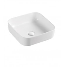 AQM5011 Раковина накладная квадратная, цвет белый матовый. 390x390x130 AQM5011MW