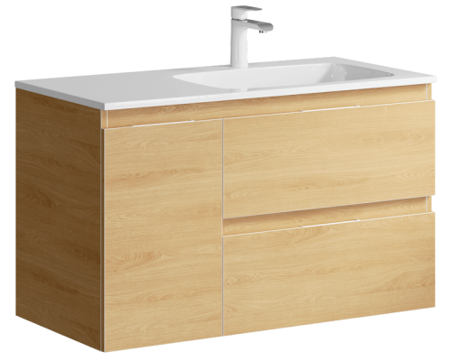 AQ ACC0109RDZ Accent Тумба под умывальник правая, Дуб золотой, 914х445х558 мм ACC0109RDZ