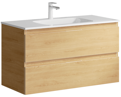 AQ ACC0110DZ Accent Тумба под умывальник, Дуб золотой, 968х454х558 мм ACC0110DZ