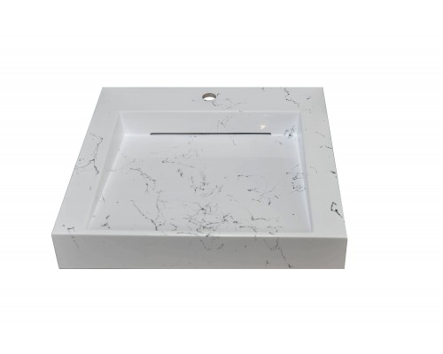 Раковина над стиральной машиной Stella Polar Берта SP-00001696 60x50 см, белый мрамор