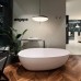 Agape Spoon Ванна отдельностоящая 160х85хh48 см, с переливом, материал: Cristalplantreg;, цвет: белый матовый. AVAS1093ZZ САЛОН,  MET0477C САЛОН