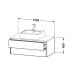 Duravit XSquare Тумба с раковиной 100х54.8х40см., подвесная, с 2 выдв ящик, цвет: базальт матовый. 0317580000,  XS491104343