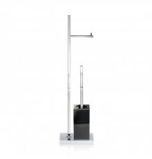 Decor Walther Universal 6710 Набор туалетных щеток, цвет: хром/фарфор черный. 0838562