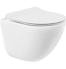 Унитаз подвесной BelBagno Amanda BB051CHR безободковый, крышка BB2034SC с микролифтом