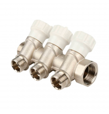 Коллектор Itap распределительный регулируемый, никелированная латунь с 3 выходами ART 465 3/4 х1/2  39362