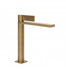 Gessi Inverso Rigato Смеситель для раковины, 1 отв., с донным клапаном StopGo, цвет: Warm Bronze Br PVD. 73555#726