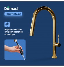 Смеситель для кухни Domaci Ливорно D6600CG золото