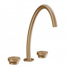 Gessi Origini Смеситель для раковины высокий на 3 отв, без донного клапана, цвет: Warm Bronze Br. PVD. 66016#726