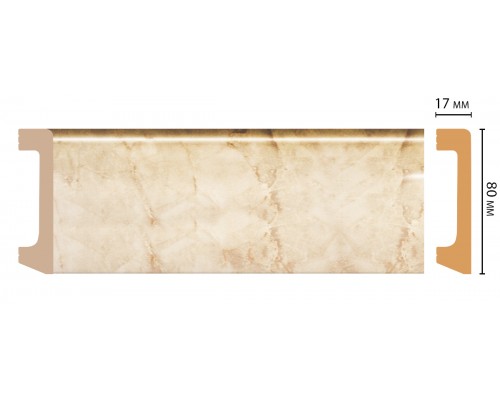 Плинтус DECOMASTER D235-80 ДМ(80*17*2400 мм)