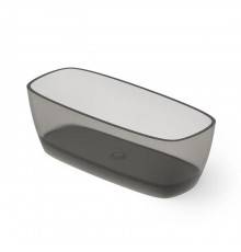 Dea Design Soul Ванна 170х72х56см., отдельностоящая, Glasstek, прозрачная смола, цвет: Smoky Black R4. DD8632 1700 R4