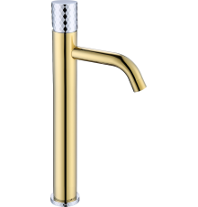 Смеситель для раковины Boheme Stick 122-GCR gold diamond chrome