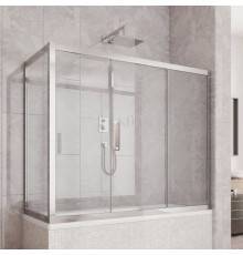 Шторка на ванну Kubele DE019 PR3-CLN-CH, 170х75 см, профиль хром
