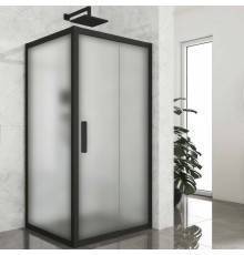 Душевой уголок Kubele DE019 S-MAT-BLMT 105х105 см, профиль матовый черный