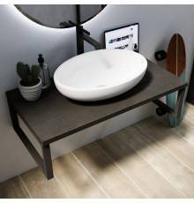 Столешница с раковиной 1MarKa Grunge Loft 90 бетон темно-серый