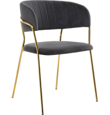 Стул Woodville Kamelia grey, ножки gold