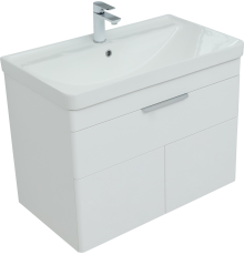 Тумба с раковиной Aquanet Ирис new 70 подвесная, 1 ящик, 2 дверцы