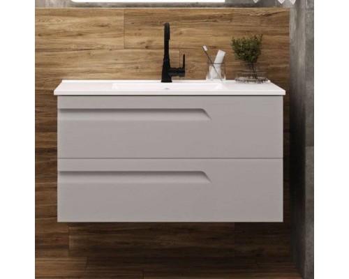 Тумба с раковиной Laparet Atlas 100 кашемир матовый