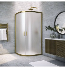 Душевой уголок Vegas Glass ZS Tur Novo h1900 80 05 10 профиль бронза, стекло сатин