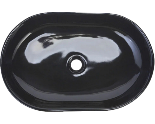 Раковина beWash Bogen 88601006 60 см без отверстия под смеситель черная глянцевая (Ненадлежащее качество: царапины)