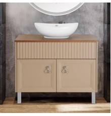 Тумба с раковиной ASB-Woodline Риола 100 капучино