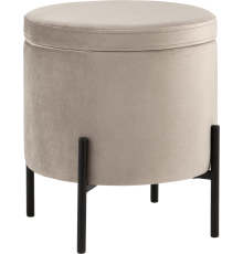 Пуф Stool Group Грейс vd-grays-b25 с ящиком, серо-бежевый, черный