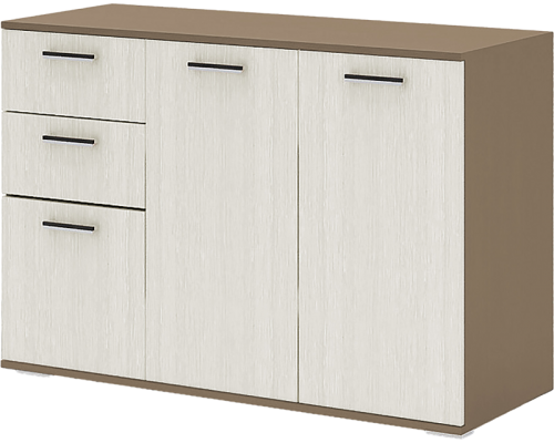 Комод СТЕНДМЕБЕЛЬ №3 ясень шимо светлый, ясень шимо темный