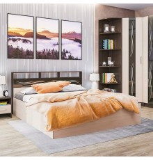 Кровать ТЭКС Эрика 140x200 без основания, венге, дуб молочный