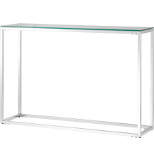 Консоль Stool Group Таун 115x30 см, прозрачное стекло, сталь серебро