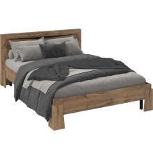 Кровать СТЕНДМЕБЕЛЬ Паола КР 702 140x200 дуб крафт золото