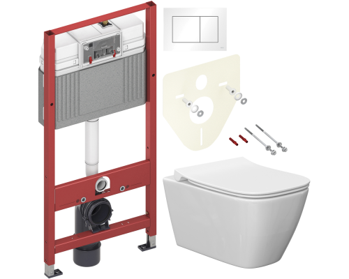Комплект Унитаз подвесной Ideal Standard I Life B T461401 безободковый, euro white + Крышка T500301 с микролифтом + Инсталляция TECE Base 9400413 4 в 1 с кнопкой смыва Комплект Унитаз подвесной Ideal Standard I Life B T461401 безободковый, euro white + Крышка T500301 с микролифтом + Инсталляция TECE Base 9400413 4 в 1 с кнопкой смыва