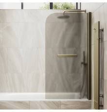 Шторка на ванну Maybahglass MGV-778-2 60x140, профиль бронза, стекло матовая бронза
