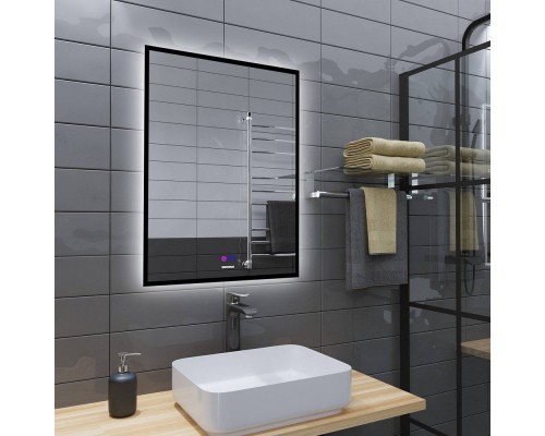 Зеркало Grossman Pragma-норма Black 60 с подсветкой, с антизапотевателем