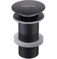 Донный клапан для раковины AQUATEK AQ6000MB без перелива, матовый черный